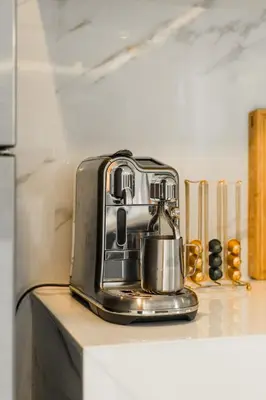 a toaster sitting on top of a kitchen counter at Villa Mimosa 1, Luxury 4BR with Private Pool/Rawai in Phuket Town