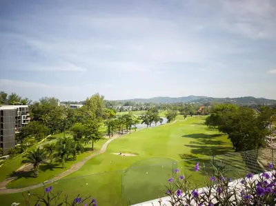 a view of the golf course at a resort at Skypark Laguna Rooftop Pool Apartment near Bang Tao Beach in Bang Tao Beach