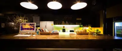 a counter with a computer on top of it at Fulfill Phuket - SHA in Phuket Town