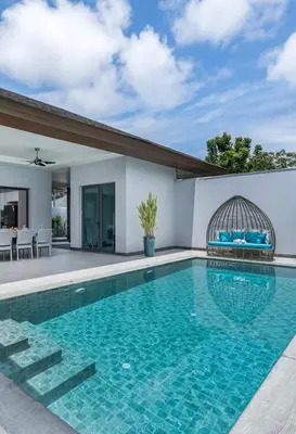 an image of a swimming pool in a house at Two Flamingo Villa 1 in Ban Pak Lak