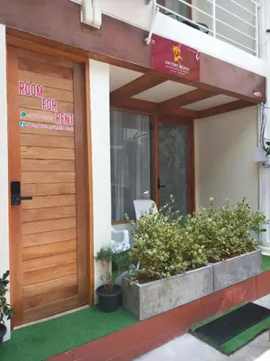 a front door of a house with a room for rent sign at Bonanza Patong Beach1 100m to Beach Sun Room in Patong Beach