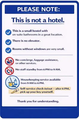 a sign that says this is not a hotel at Y House Patong in Patong Beach