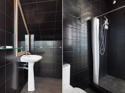 a bathroom with a sink and a shower and a toilet at Secluded Paradise Your Exclusive Villa Retreat V82 in Rawai Beach