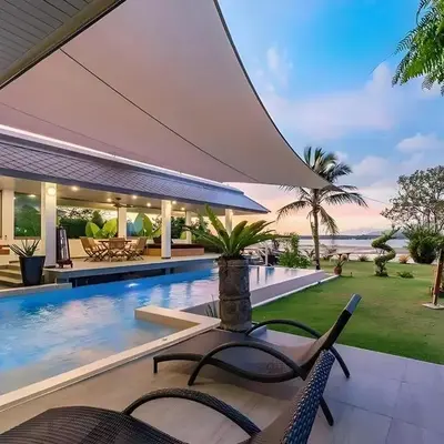 Mai Khao Beach Luxury 7-bedroom villa 0 meters from the sea double infinity pool maid