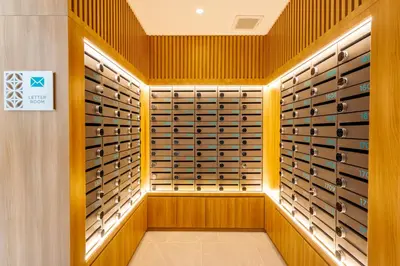 a walk in wine cellar with wood paneling at Laguna Lakeside apartments with panoramic view in Bang Tao Beach