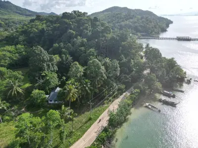 an island in the middle of a river with trees at House On The Bay2, Koh Yao in Ko Yao Noi