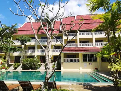 a view of the hotel from the pool at Successive BeachFront ,Krabi in Ban Khlong Haeng