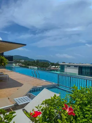 a view of a swimming pool at a resort at Private apartments near Kata beach in Kata Beach