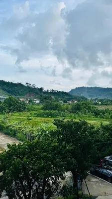 a view of a field with trees and a river at The Title Halo 1 Naiyang beach in Nai Yang Beach