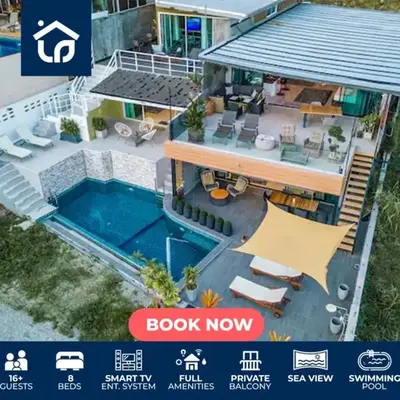 4 Big Separate Apartments SeaView 8KingBeds v104
