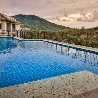 Apartments pool view in Title Residence Naiyang