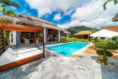 an image of a villa with a swimming pool at kamala 1000 sqm new luxury 4 bedroom holiday pool villa extra large space amazing sunset in Kamala Beach