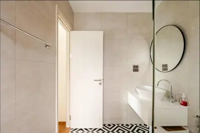 a bathroom with a sink and a shower at The Title Halo1 2Bedroom Apartment Naiyang beach in Nai Yang Beach