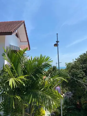 a palm tree in front of a building at Detached house Rawai beach in Ban Saiyuan (1)