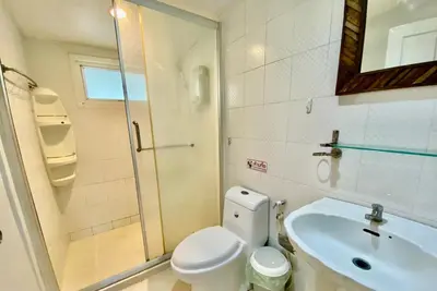a bathroom with a toilet and a sink and a shower at 2 Bedrooms House with Private Pool the heart of rawai in Ban Saiyuan (1)
