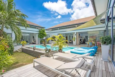 an image of a villa with a swimming pool at Luxury 4BR Villa Virginie, Salt Pool, Rawai in Rawai Beach