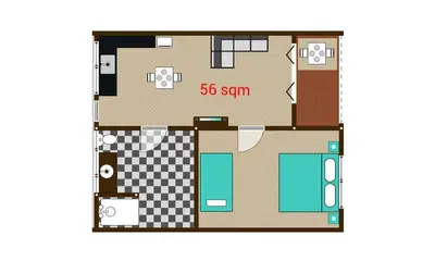 a drawing of a floor plan of a house at Orchidilla Residence Phuket Mai Khao Beach - SHAPlus in Mai Khao Beach