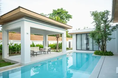 an image of a swimming pool in a house at Mouana Breeze Mai Khao 4-bedroom Pool Villa 9918 in Mai Khao Beach