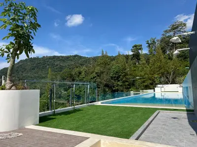 an image of a swimming pool on the roof of a house at FANTASEA KAMALA NEW 1 BEDROOM & Living Room Balcony in Kamala Beach