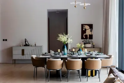 a dining room with a table and chairs at Botanica Foresta B10 in Ban Nong Chaeng