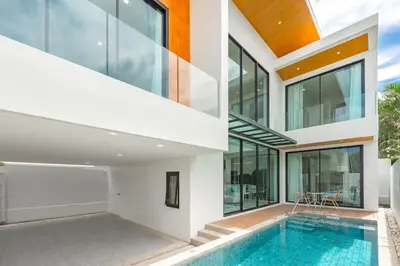 an image of a house with a swimming pool at V190 Tropical Oasis 3BR Villa with Pool & Bathtub in Rawai Beach
