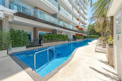an image of a swimming pool in a building at C189 Beachside Luxury in Rawai Sea View and Gym in Rawai Beach