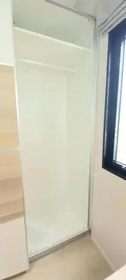 a white door in a room with a window at SA1 Halo1 NEW ВатСaп66935B2I976 in Nai Yang Beach