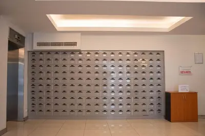 a room with a wall with a tile wall at Private 2 Bedroom Seaview at Patong Phuket in Patong Beach