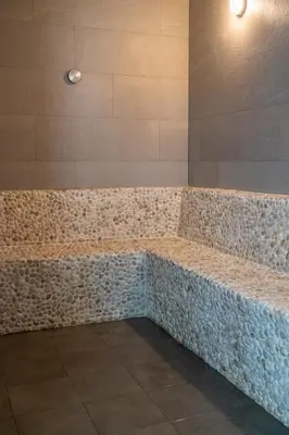 a bathroom with a stone tub in a room at Cozy apartment in Title V 400 m to Rawai Beach in Rawai Beach