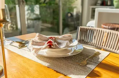 a piece of cake on a plate on a table at Villa Allamanda 3 Bdrm Best Location Bangtao Beach VVPHU88 in Phuket