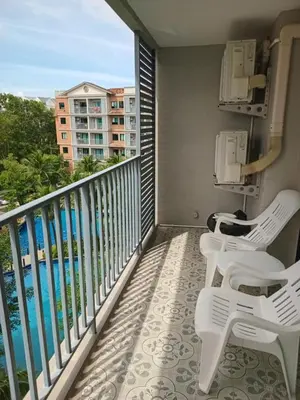 a balcony with chairs and a view of the ocean at В10 Title 2-bedroom 86м2 ВатСaп66935B2I976 in Nai Yang Beach