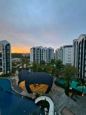 a view of a city from a building at 1BR Title Halo at Naiyang beach in Nai Yang Beach