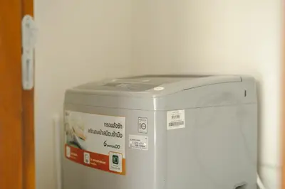 a refrigerator with a sticker on the top of it at 3 Bedrooms villa walking distance to Rawai beach in Rawai Beach