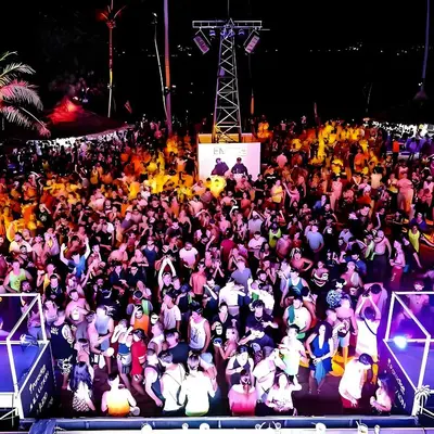 a large crowd of people dressed up in teddy bears at XX GO INN Patong Beach Phuket - โกอินน์ ป่าตอง in Patong Beach