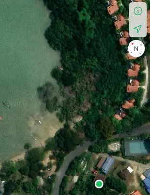 an overhead view of a beach with trees and water at Chaota Modern House in Ban Ao Makham
