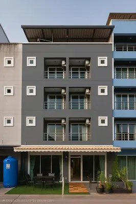 an external view of a building at Patong gray house in Patong Beach