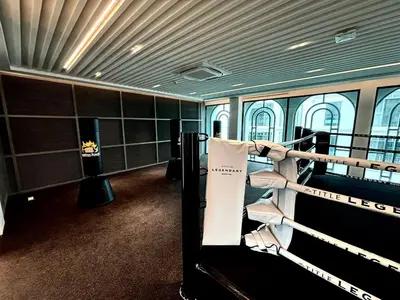 a room with a boxing ring in a building at The Legendary Apartment 408 in Bang Tao Beach