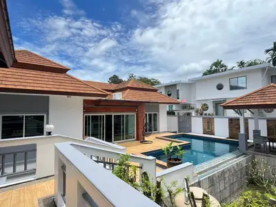 an image of a house with a swimming pool at ZJ Garden Pool Villa in Phuket Town
