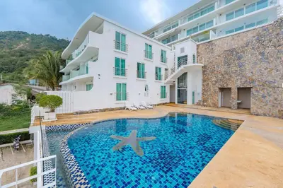 an image of a villa with a swimming pool at Kata Beach Tropical Hillside Retreat Jungle View in Kata Beach