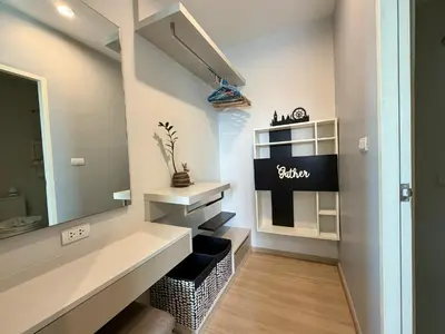 a bathroom with a sink and a mirror at Z cape 1 one one in Laguna Phuket