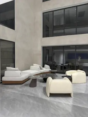 a living room with white couches and a coffee table at Sunshine Beach, Kora Resort Phuket 5, Bang Tao, Laguna in Bang Tao Beach