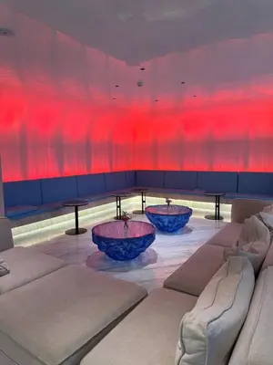 three bowls in a room with red and blue at Sunshine Beach, Kora Resort Phuket 5, Bang Tao, Laguna in Bang Tao Beach