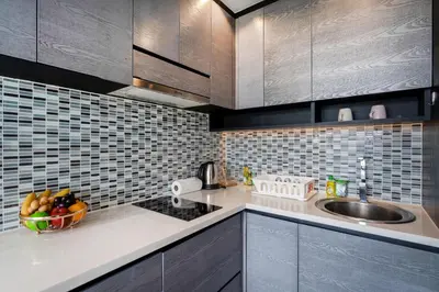 a kitchen with a sink and a bowl of fruit at 1BR Mountain View Condo Citygate P708 in Kamala Beach