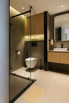 a bathroom with a glass shower with a toilet at Layan Green Park by Search Estate 1 bedroom in Ban Nong Chaeng