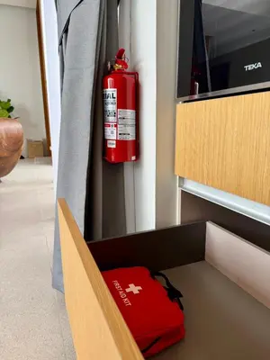 a box with a red fire hydrant in a room at Botanica Aroon Luxury Pool Villa 3 BR Lagoona Bangtao beach in Ban Pak Lak