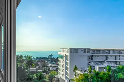 a view from a window of a building at Karon Sea View 2 Bedrooms Apartment in Karon Beach