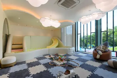 a childrens room with a cloud ceiling at Bangtao The Title Legendary by Phuket Sabay Rent F501 in Bang Tao Beach