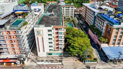 an aerial view of a city with buildings at OMNIAPhuket - 2 Bedrooms Flat - Pool View - Gym in Patong Beach