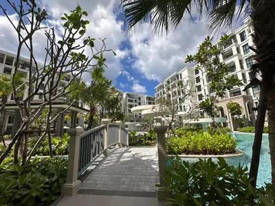 a walkway in front of a building at 1BR Apartment near Bang-Tao Beach CapitalPro TLB-H206 in Bang Tao Beach
