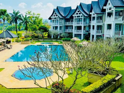 an aerial view of a resort with a swimming pool at Allamanda 2 Laguna Phuket luxuries 1 bedroom in Laguna Phuket